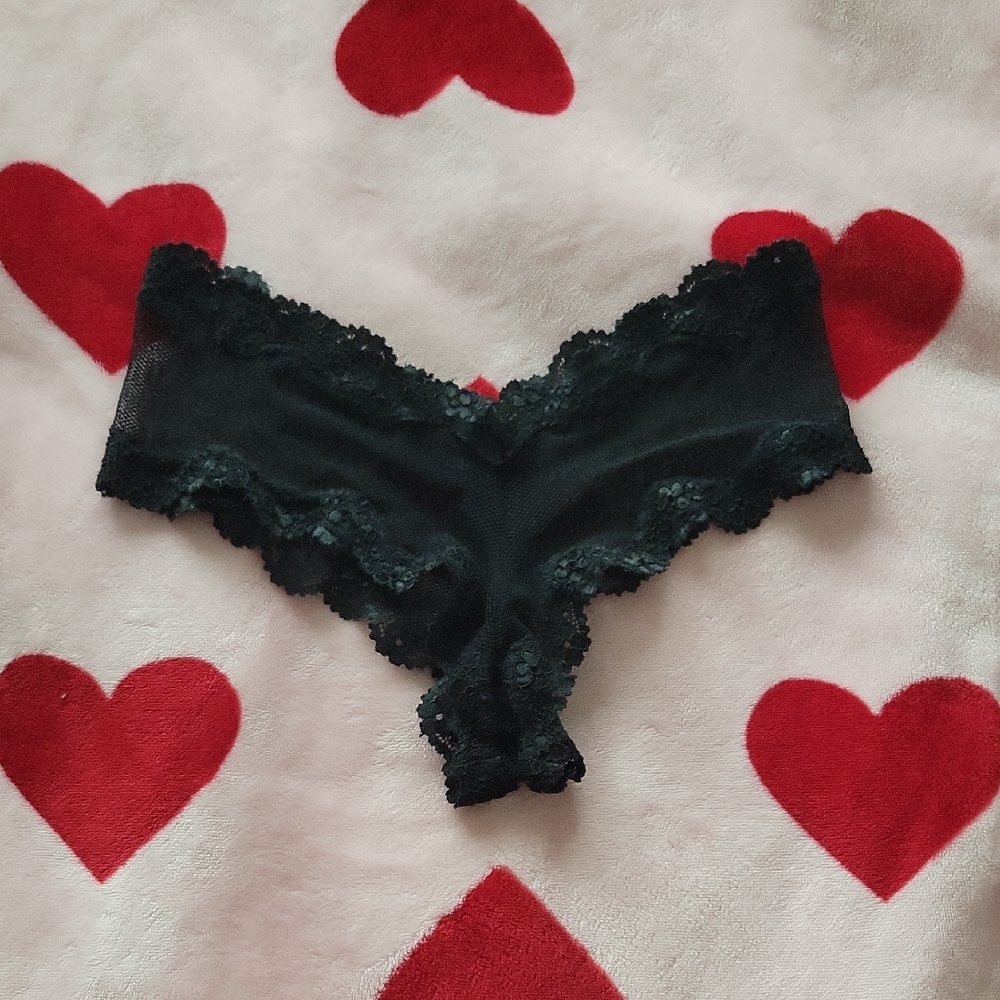 Victoria's Secret Black Lace Cheeky Panty